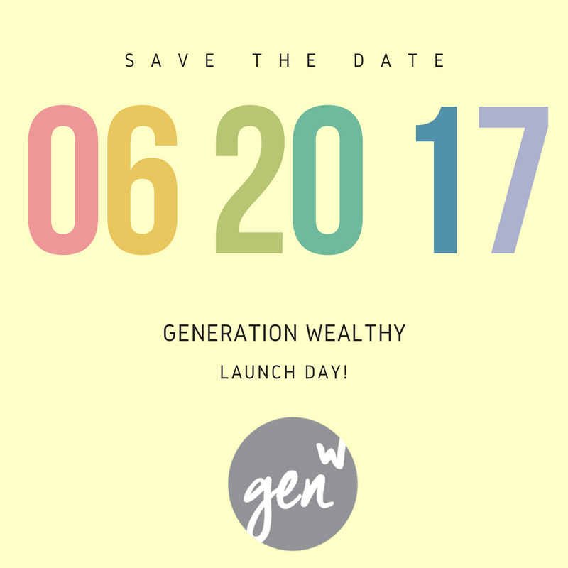 genwealthy's tweet photo. Exciting news! Generation Wealthy's official launch is on June 20! Stay tuned and subscribe so you don't miss a thing. #genwlaunch https://t.co/F3wObygT4z