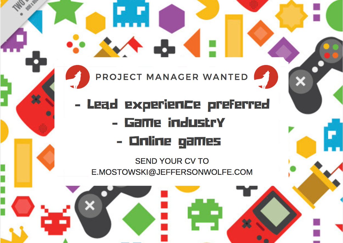 Jefferson_Wolfe's tweet photo. Hey Wolfes! Project Manager Wanted! #SendUsYourCV #IT #recruitment #theWolfes #theWolfeTeam #jobsearch #gaming https://t.co/9Xkm2ZS48m