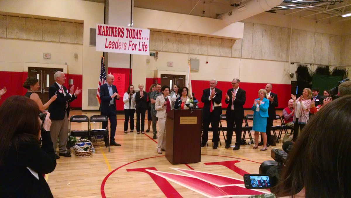 TobyGibbons1's tweet photo. ...they are all here to recognize our own RI Teacher of the Year, Mrs. Kristen Hayes-Leite.  She the BEST!!!! https://t.co/BAIJQ55vky