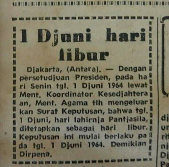 FitsaHatsID's tweet photo. Kemarin ini siapa ya yang bilang 1 Juni Hari Pancasila dijadiin hari libur Nasional itu salahnya Pak Jokowi? Situ sehat pak? #tepokjidat https://t.co/vPZDmwuXiJ