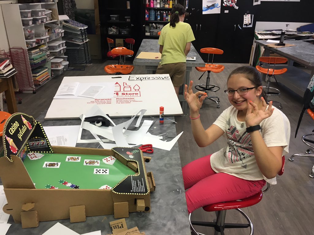 RyanZlomek's tweet photo. The 6th grade follow in the footsteps of Compiter Graphics &amp; design @cardboardteck Pinbox 3000s. Can't wait to reveal them next week. https://t.co/zrg1xNzFWe