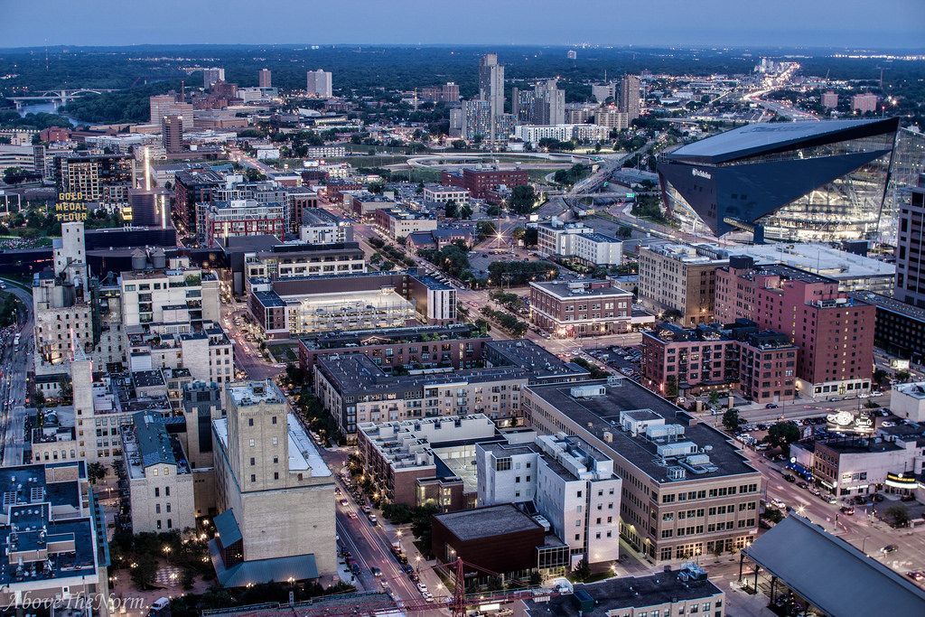 BestPixMN's tweet photo. Minneapolis before dusk. Photo by AboveTheNorm. https://t.co/GkMgMtGo8j