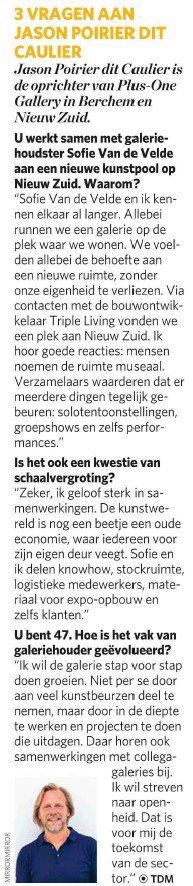 NZAntwerpen's tweet photo. 3 vragen aan Jason Poirier dit Caulier, mede-eigenaar van de gedeelde kunstgalerie op Nieuw Zuid
Uit: Trends, 01-06-2017 https://t.co/88XJQpDAlH