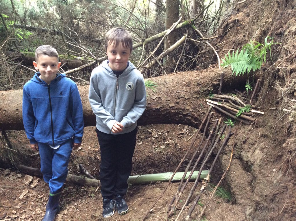 HillofBeathPS's tweet photo. P5/6 made bug hotels with natural resources that they found in the woods! #johnmuiraward #bughotels #tremendouswork https://t.co/MoA4YPJG35