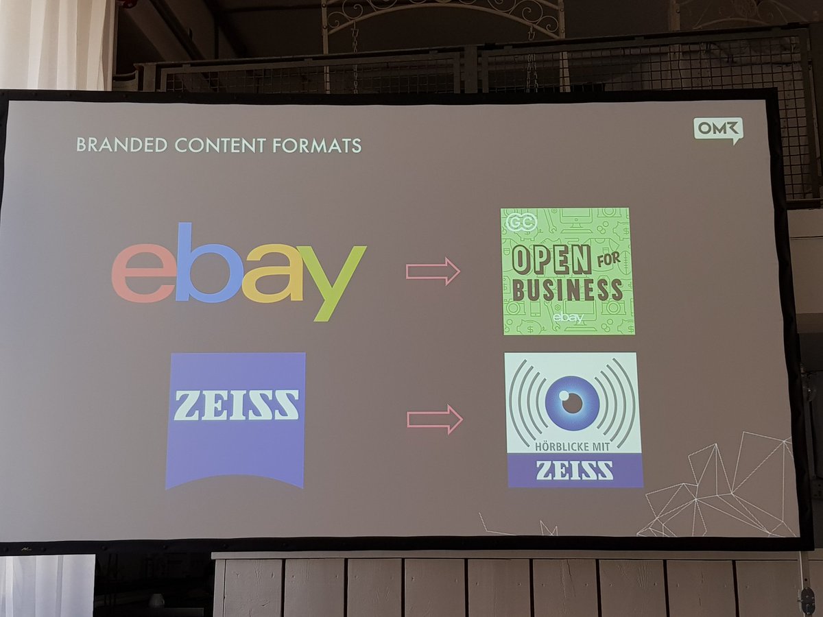 carstenrossi's tweet photo. Branded Content Podcasts von ebay und Zeiss. #cmmasters2017 https://t.co/gqAfN7CpTR
