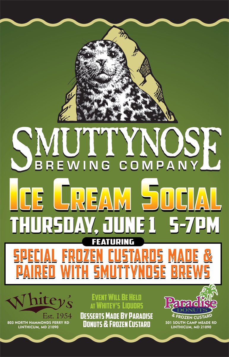 Tonight!! 5-7 pm join @LinthicumDonuts and <a href="/smuttynosebeer/">Smuttynose Brewing</a> for amazing #craftbeer #frozencustard #pairings <a href="/SmuttyDC/">Smuttynose DC</a> #joinus