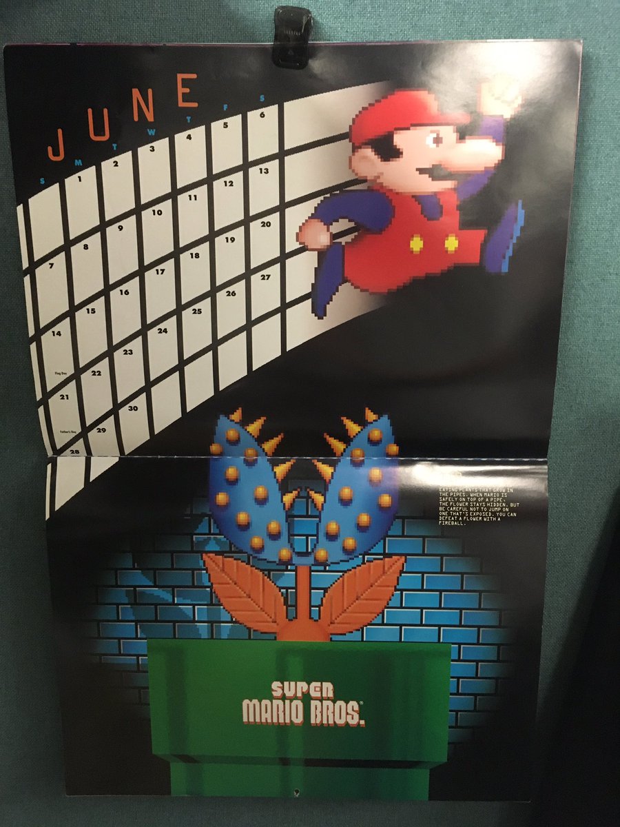 GeekadeKris's tweet image. Hello June! #outdatedcalendar #nintendo #mario