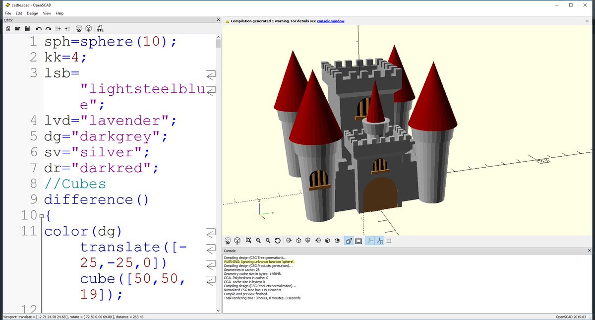 RyanZlomek's tweet photo. The end of a class is always a mix of emotions but I am beyond proud of my Computer Graphics students and their work in @openscad https://t.co/7joidtefEY
