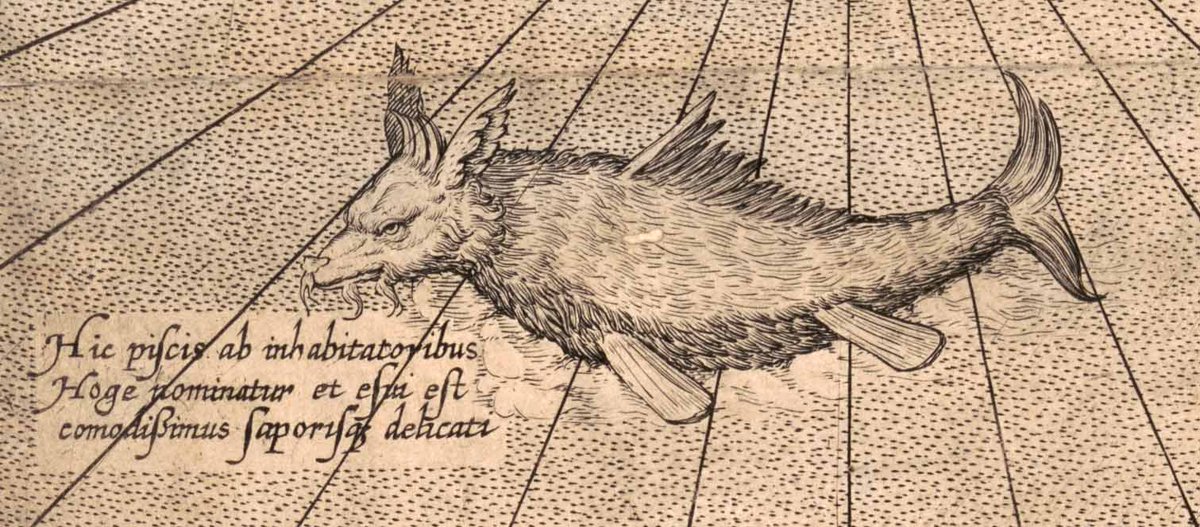 LOCMaps's tweet photo. Wolf, meets fish, meets bird? here's a hairy #mapmonstermonday

https://t.co/dKiSHIn95m https://t.co/DxOvP8Yym6