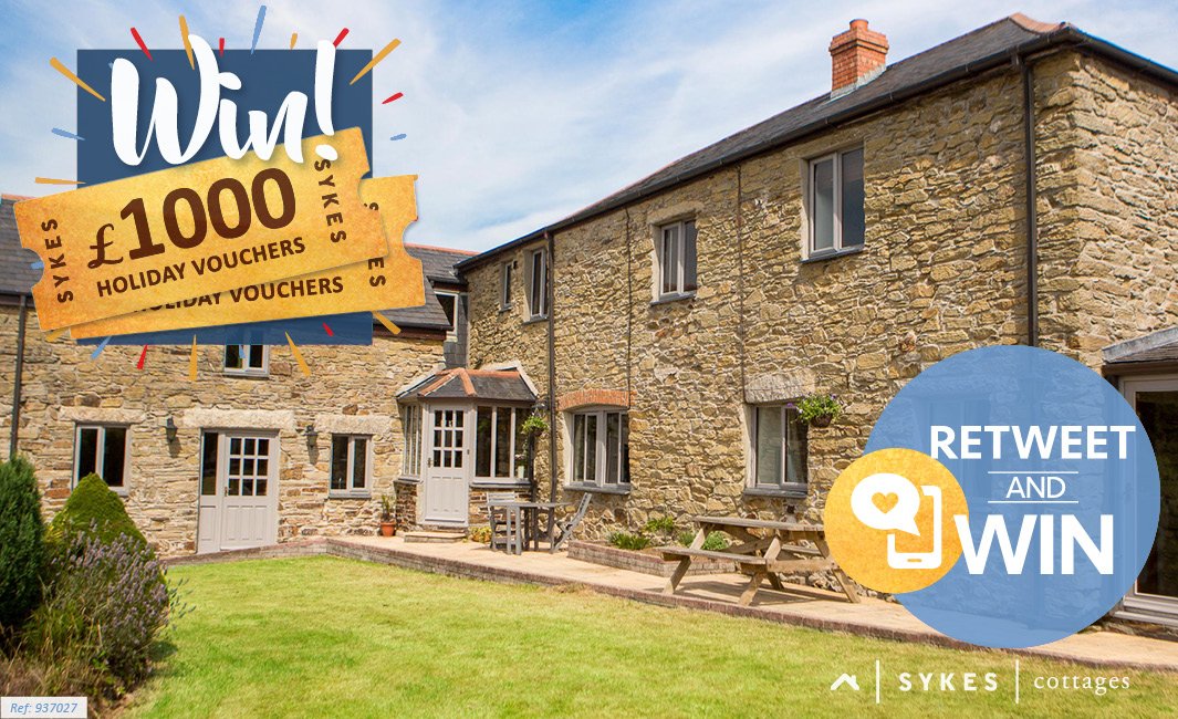 sykescottages's tweet photo. RETWEET to win in this months prize draw, see full T&amp;Cs and more ways to enter here: https://t.co/2YPY9AULa5 #competition #sykescottages https://t.co/fze4od8Aov