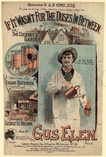With a ladder and some glasses you can see the 'Ackney Marshes If it wasn't for the 'ouses in between. Sheet music. look&amp;learn