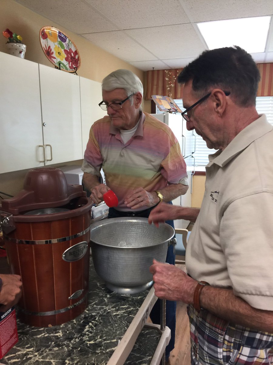 aspenridgeact's tweet photo. @AspenridgeRet Making homemade strawberry ice cream #FrontierCulture  #inbend https://t.co/B8cXyulgWD