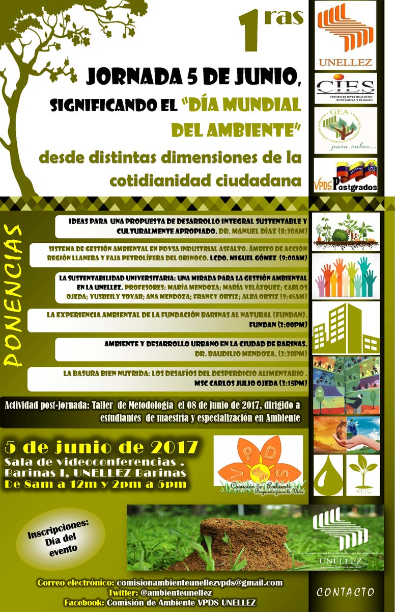 1ra Jornada Día Mundial del Ambiente UNELLEZ Barinas apunellez.org/2017/05/31/1ra…