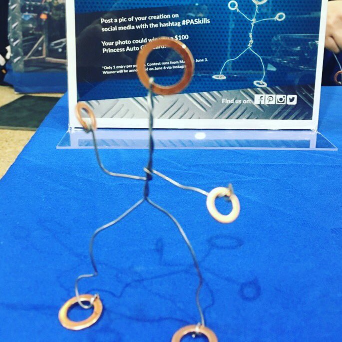 princessauto's tweet photo. Check out these fantastic wire guys our future tradespeople are making here at Skills Canada with the hashtag #PASkills #SCNC2017 #OCMT2017 https://t.co/5OlmAkmv8g