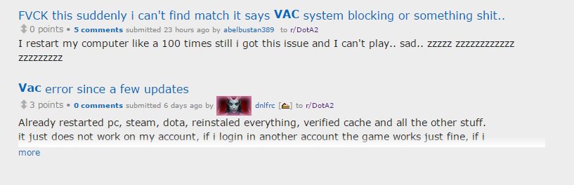 Reddit Dota 2 On Twitter Vac Error Unable To Find Match 1
