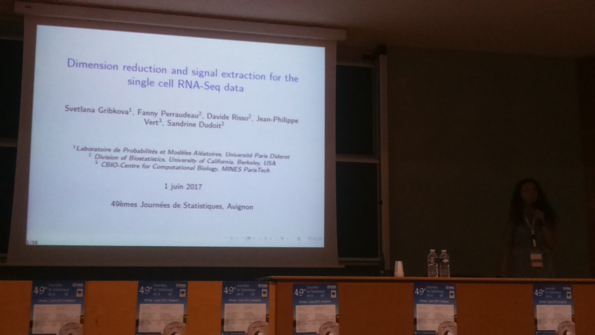 felbalazard's tweet photo. Svetlana Gribkova parle de réduction de dimension pour les données single cell rna-seq #jds2017 https://t.co/7bVrEvjWfM