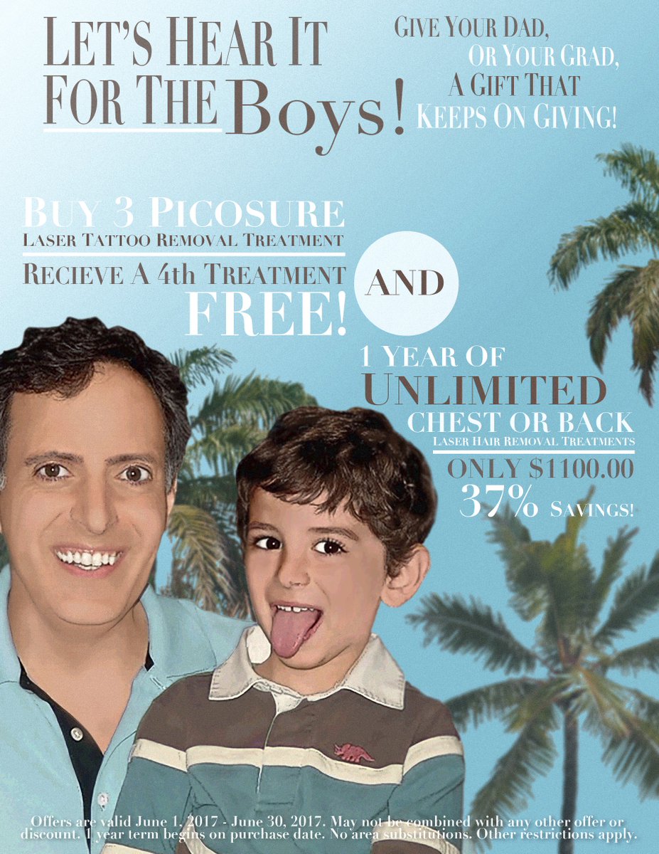 ArmenVartany's tweet image. Let's Hear It For The Boys! #DadsAndGrads #JunePromo #LaserTattooRemoval #LaserHairRemoval