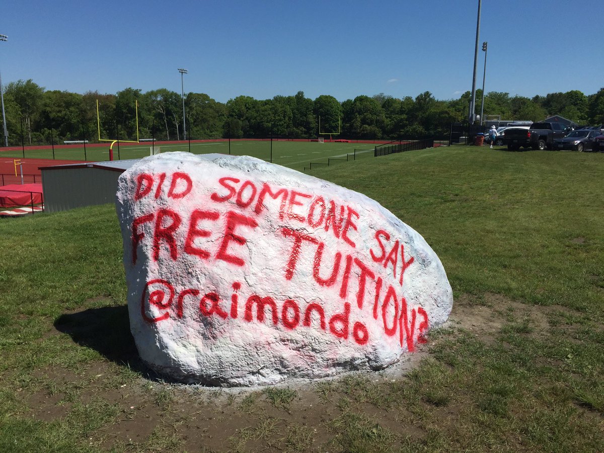 I'm working on it, guys! Loved seeing this rock today at Narragansett High School—this is why I'm fighting for #RIpromise