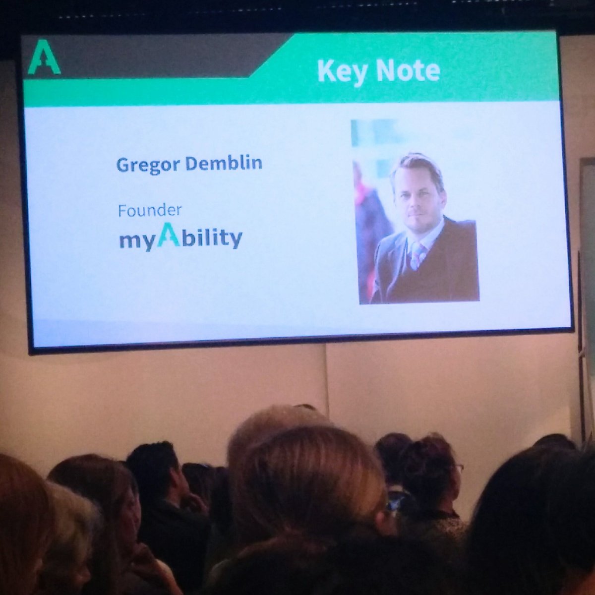 <a href="/GregorDemblin/">Gregor Demblin</a> lädt alle Wirtschaftstreibenden ein das Potential von 15% (Menschen mit Behinderung) aufzugreifen! #disabilityconfident