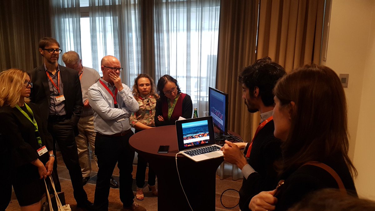 TechSoupEurope's tweet photo. @ImpactHubAthens shows #Hackthecamp  #refugees integration, making daily life easier #Courage4Solidarity https://t.co/hEOI2K2SdK