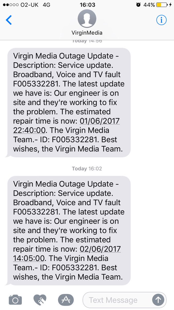 loopyrew's tweet photo. @virginmedia -an absolute appalling service been down 3days &amp;still no tv or broadband...congrats u have lost a loyal customer of 8yr to sky! https://t.co/mqcx0mBard