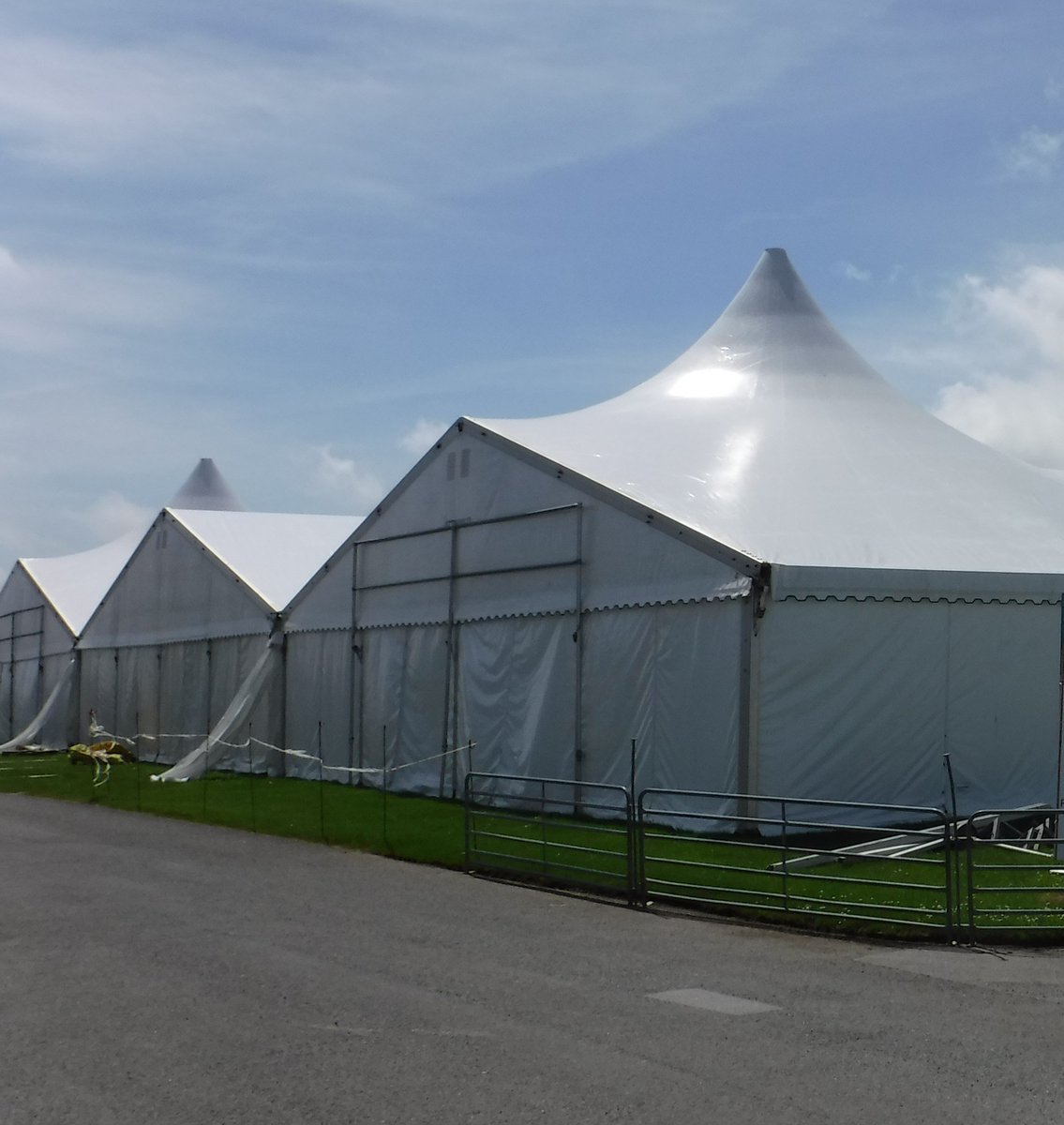 New look Food and Farming Pavilion <a href="/RoyalCornwall/">Royal Cornwall Show</a> up and ready for action.
