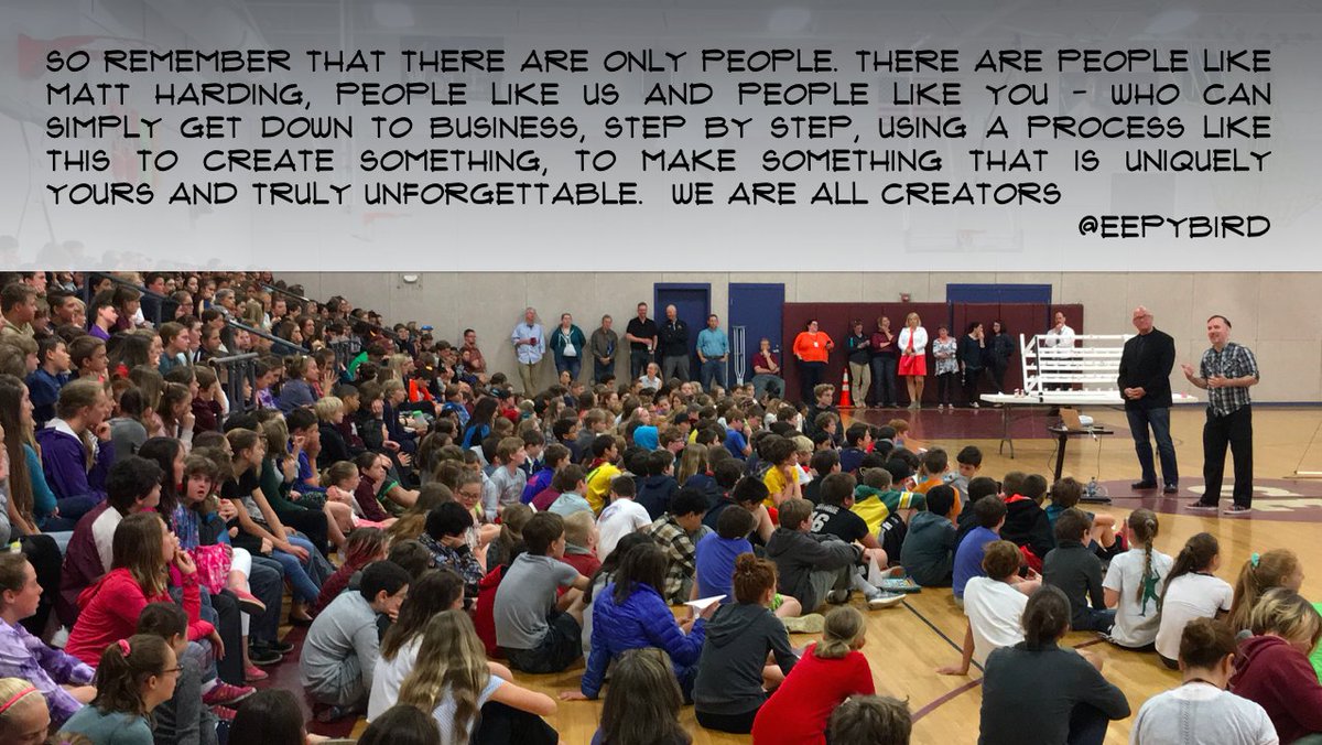 MaineSchoolTech's tweet photo. GREAT presentation at @cape_llc by @eepybird! Showcased @WhereTheHIsMatt https://t.co/dTNyN5dzxV &amp; reminded us: We are ALL creators #makered https://t.co/vRFvMPqSPS