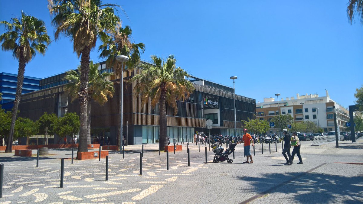 annelahaab's tweet photo. Blue skies and palm trees. What's not to like ;) We are hiring! #Lisbon #MicrosoftLife https://t.co/1MTDZ3MTUi