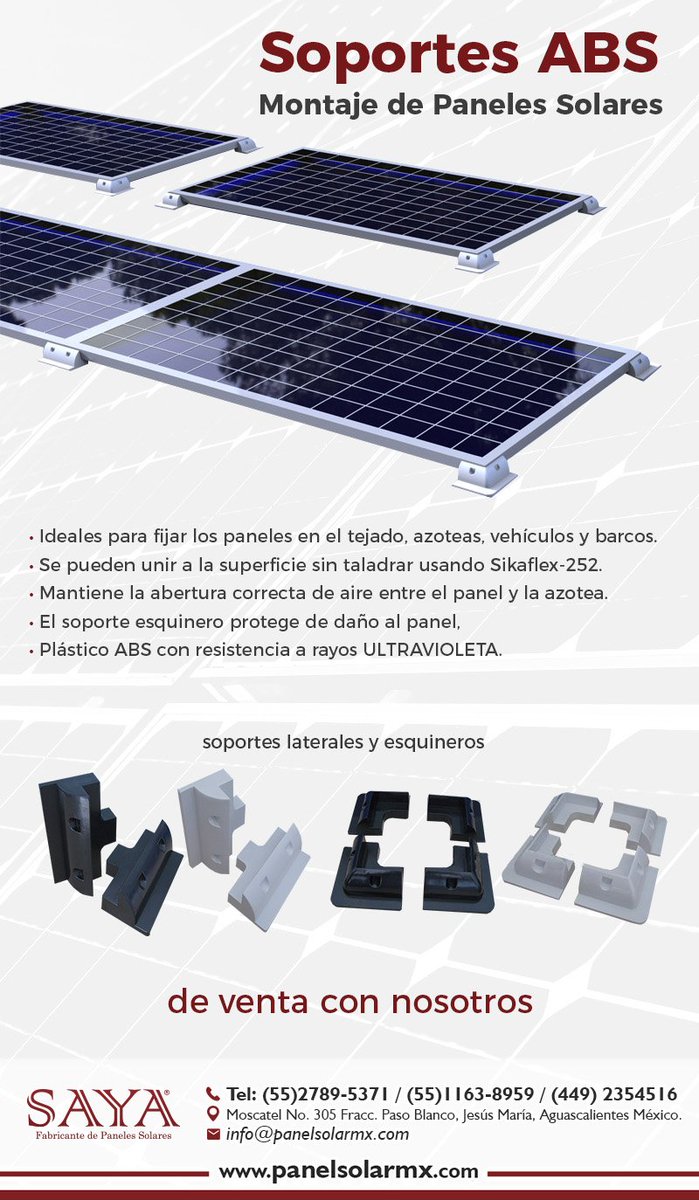 panelsolarmx's tweet photo. Recupera tu inversion de #panelesolar hasta en 2 años con los mejores accesorios!! Solo en #SAYAENERGY https://t.co/tmbM3WNRMi