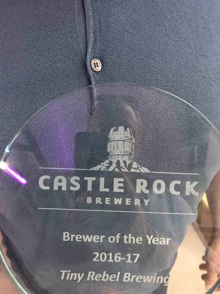 SmallBeerLtd's tweet photo. Congrats to you all @tinyrebelbrewco for being voted @CRBrewery Brewer of the Year across their estate They love your beer https://t.co/POWoI0lQDr