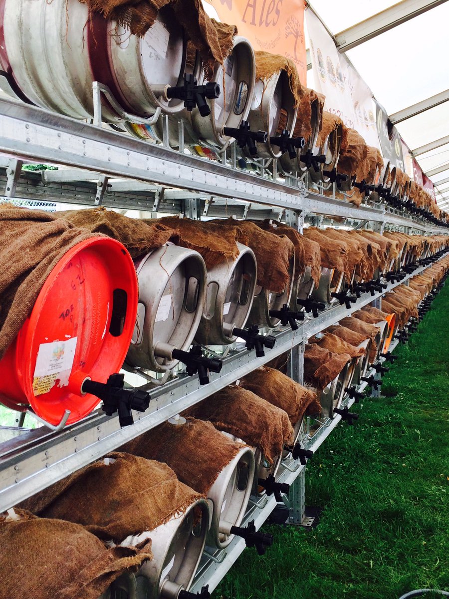 The beers are racked! The sun is shining... nearly time. #BeerFestival2017 #camra