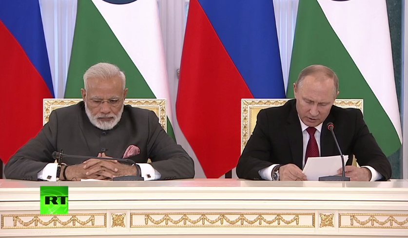 LIVE: Putin & Indian PM Modi address media after talks at #SPIEF2017 facebook.com/RTnews/videos/… rt.com/on-air/390470-…