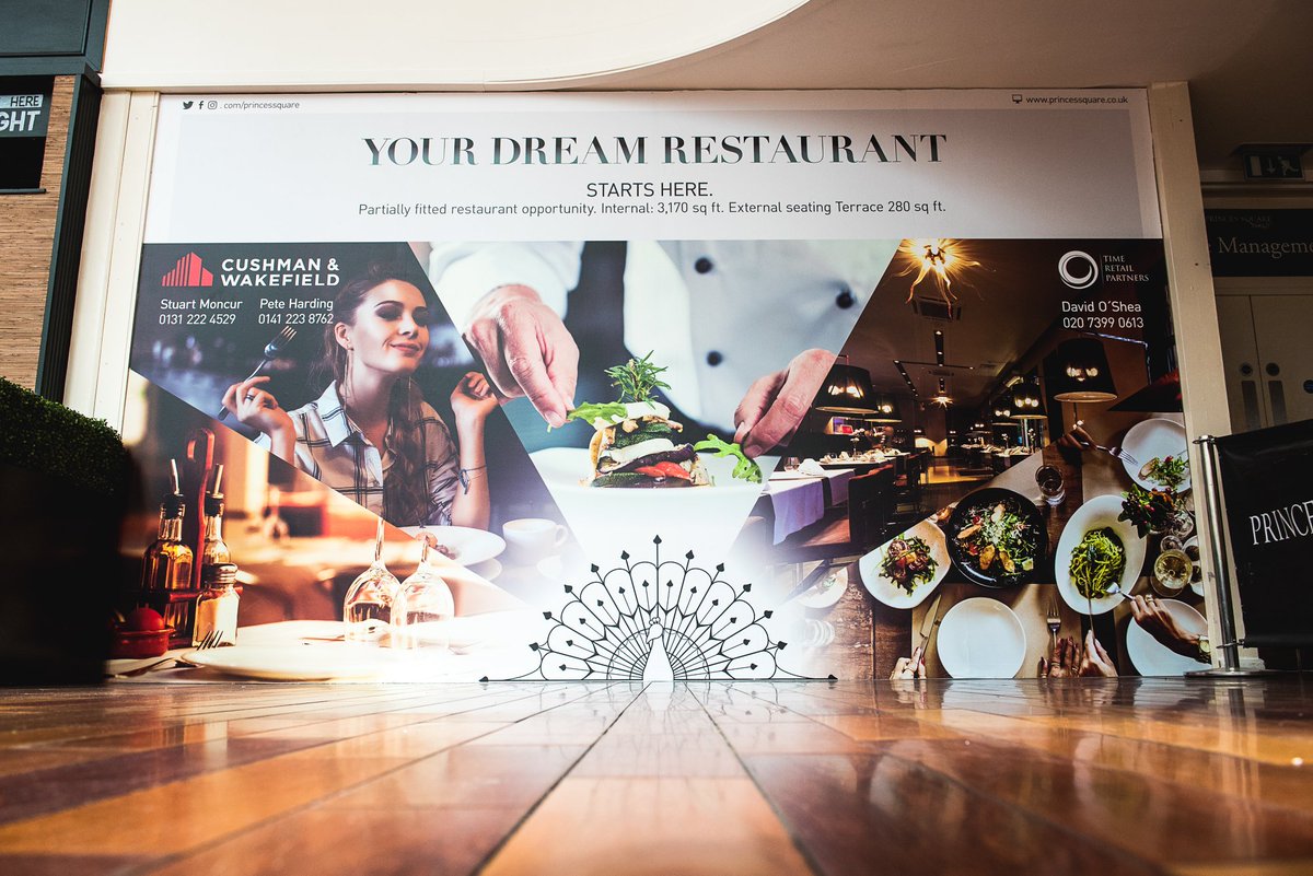 peteharding9's tweet photo. Loving the new marketing hoarding @PrincesSquare get in touch for further details of the available space! @CushWakeRtailUK #dreamrestaurant https://t.co/MnLE2wFEuk