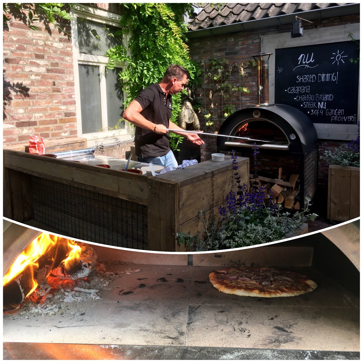 NU ook PIZZA uit de buitenkeuken 😋