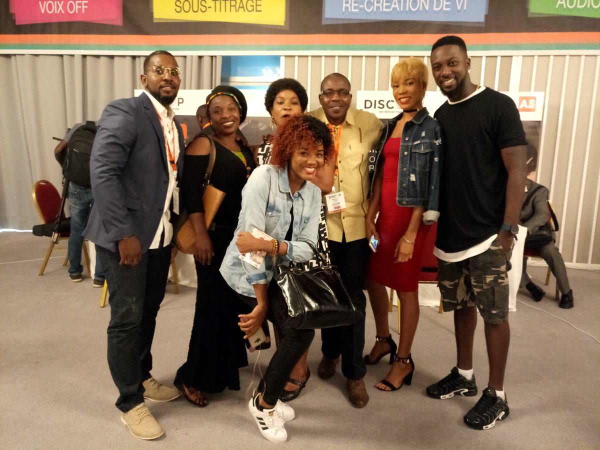 RTIDISTRIBUTION's tweet photo. Quelques membres de l'équipe de production du nouveau film #TopRadio (bientôt sur la #RTICI), en compagnie de l'animateur @YvAymard. https://t.co/a8VwrD6WfT