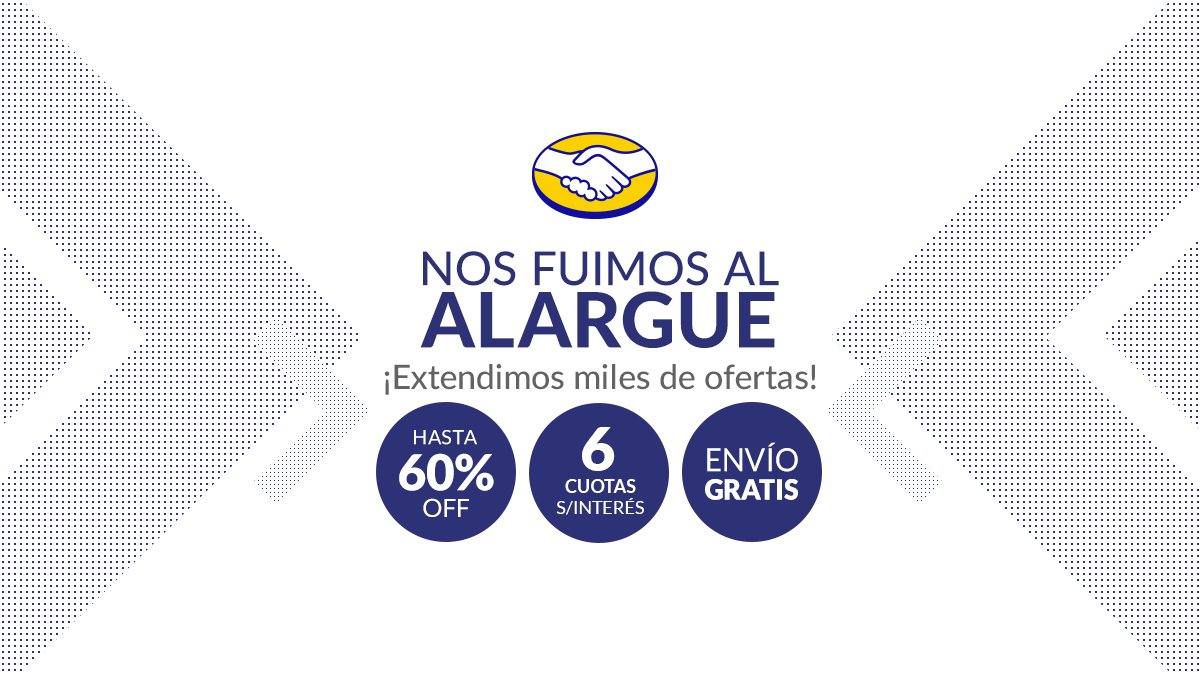 ML_Chile's tweet photo. Vamos al #AlargueDeMercadoLibre Sí, porque hasta el 7 de junio, continúan los miles de dsctos. de los #MercadoDays > https://t.co/cT4JEBO9fw https://t.co/j6sD0fuTte