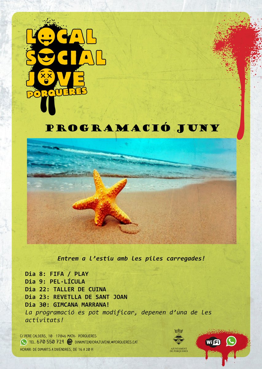 Ja teniu la programació de Juny! Entrem a l'estiu amb les piles carregades! #eljoventfempoble #LSJPorqueres