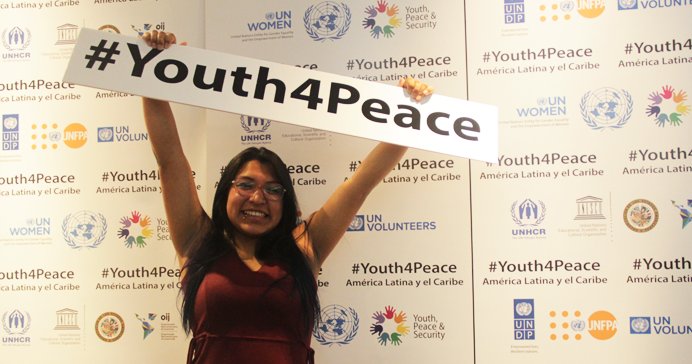 Heidy says #peace is leaving home &amp; returning without being raped or assaulted. RT if you agree #ViolenceAgainstWomen must end! #Youth4Peace