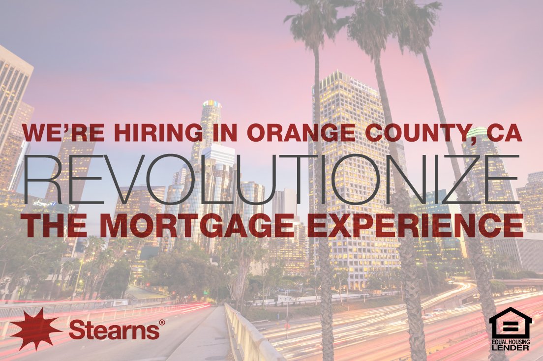 joinstearns's tweet photo. #OrangeCounty! We're looking for Outrageously  Talented Account Executives! Visit https://t.co/agzRVj9ZcU to learn more! NMLS#1854 https://t.co/WZptwO5B8D