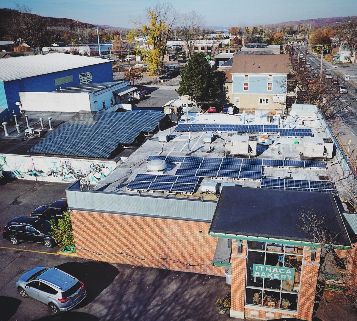 RenovusSolar's tweet photo. Did you know that Ithaca Bakery has been solar powered since 2012? https://t.co/5jy2j7NllZ #solarpoweredbusiness #flx #twithaca #gosolar https://t.co/k7biTpvHxD