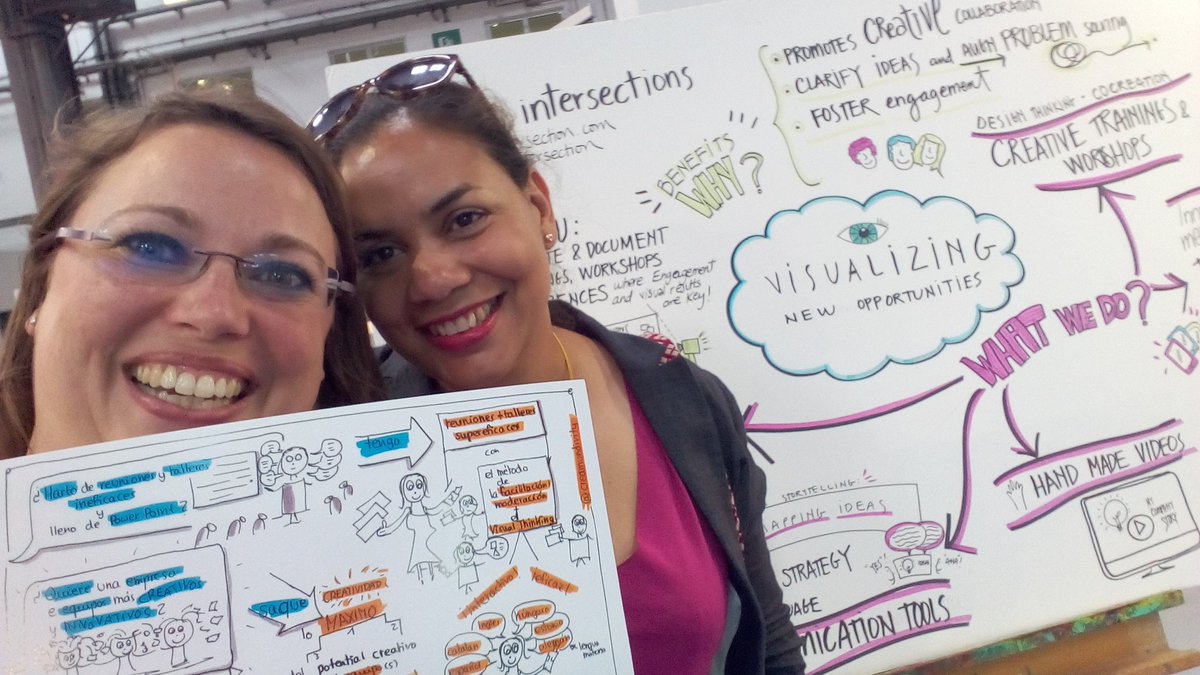 creamundivity's tweet image. Juntando talentos en #bizbarcelona  con @dbintersection  y @creamundivity ...#visualthinking es el futuro #innovationtools para el futuro