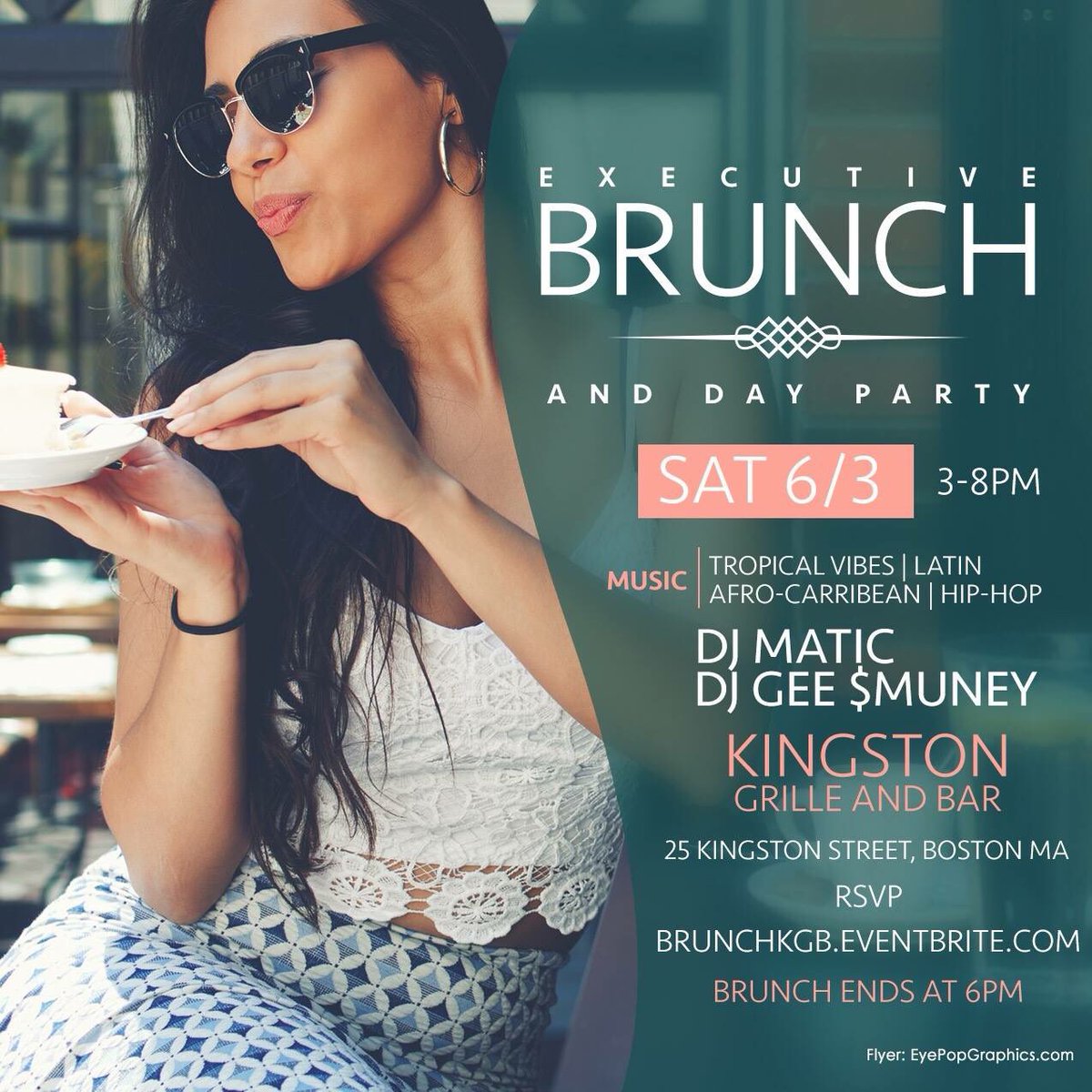 Join us for our Executive Brunch and Day Party at Kingston on Saturday June 3rd! RSVP: kgbboston.com