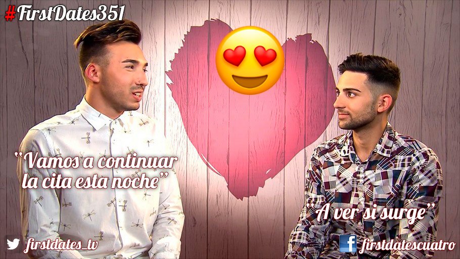 Jesús y David no quieren hablar todavía de una 2ª cita. Mejor estirar la 1ª y ver qué puede pasar #FirstDates351 goo.gl/Vk5G2W