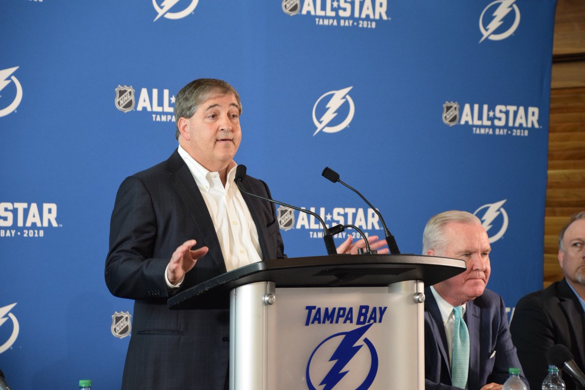 BobBuckhorn's tweet photo. Had a great time this afternoon talking about the upcoming #NHLAllStar Weekend to be held here in Tampa! Big things are coming our way. https://t.co/iDix5mcWbc