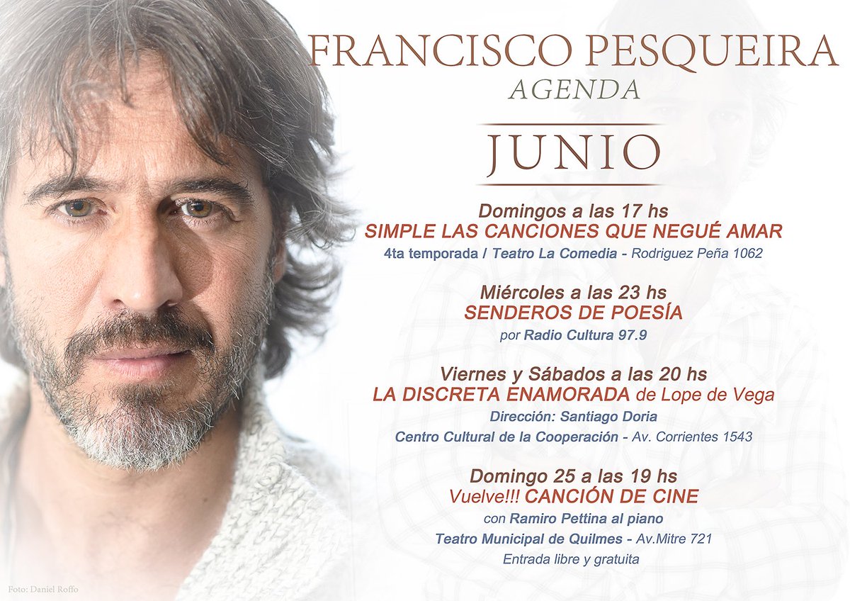 AGENDA JUNIO !!!
Aca todas las actividades artísticas
Los espero de todo corazón!