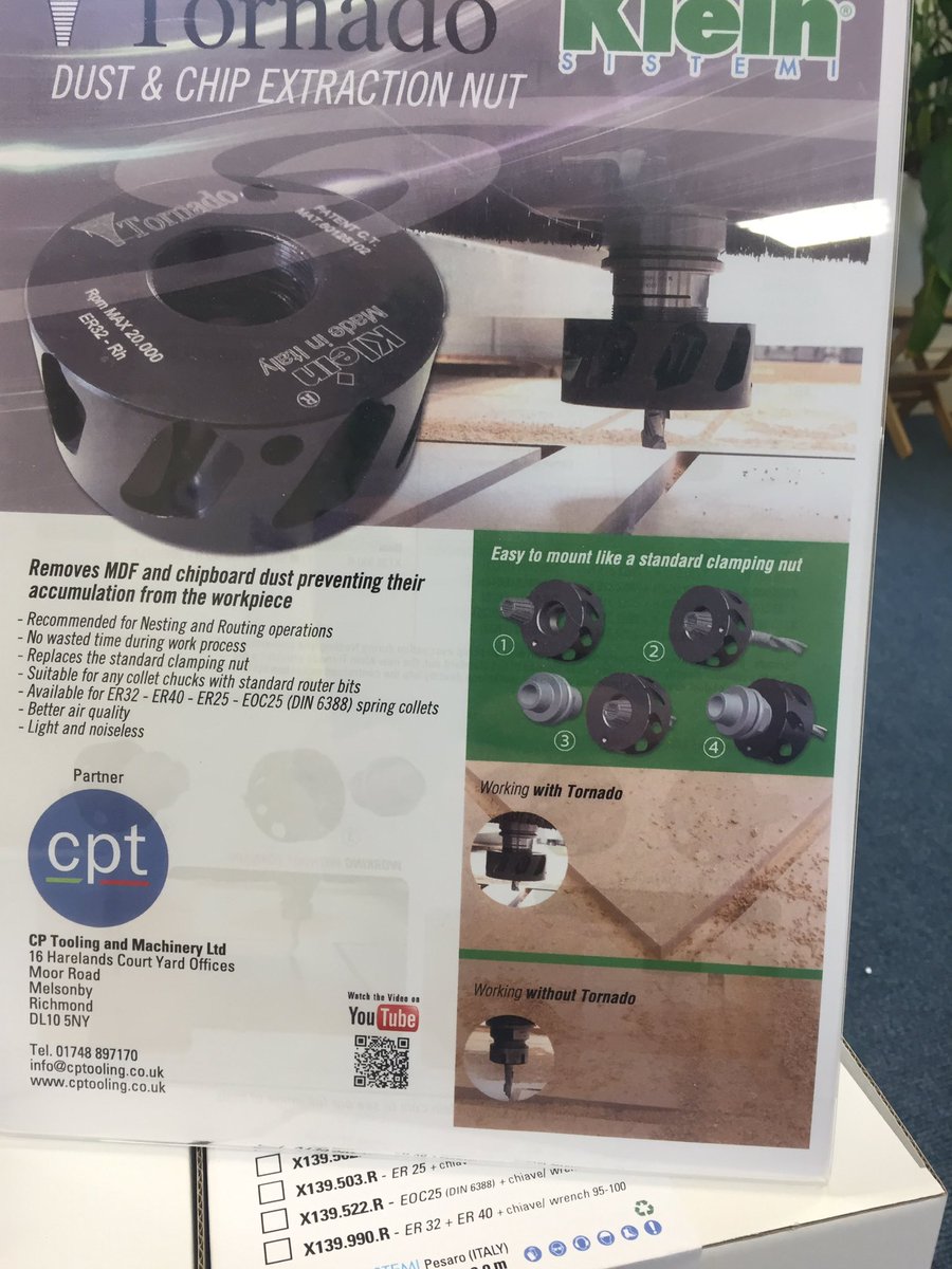 CpTooling's tweet photo. Supplied 12 #cnc vortex extractor nuts to one customer today. On #SCM CNC machines https://t.co/X9IVhx1piI