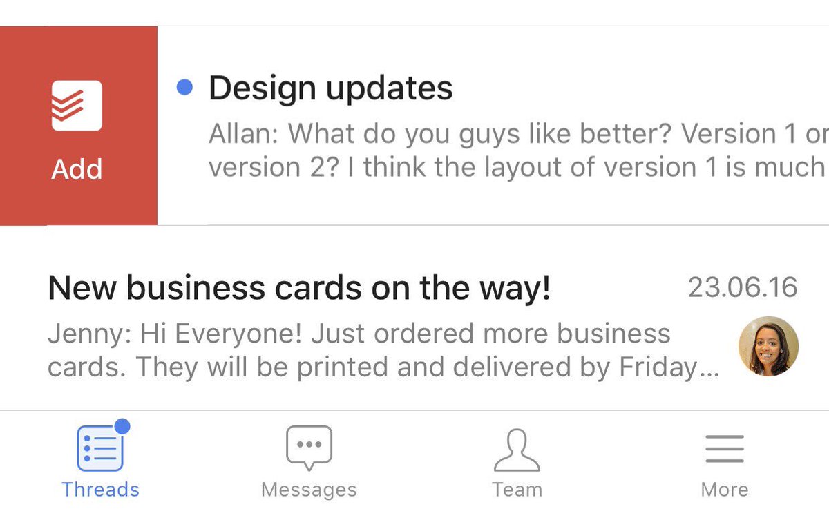 Todoist integration for threads inside Twist.