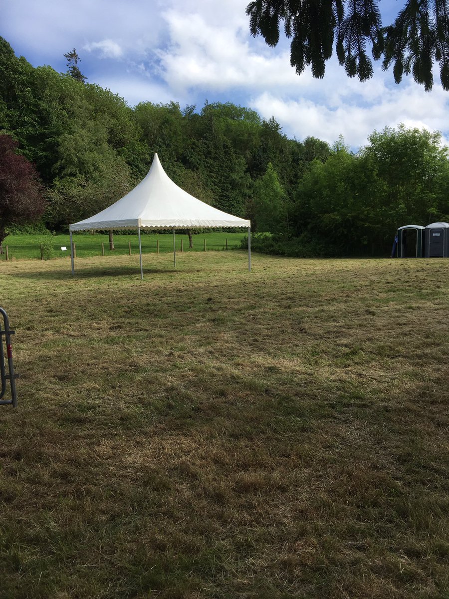 Loggfest's tweet photo. A little addition to the field this year but lets hope we only need it to shade from the sunshine 😃#skyemarquees #pagoda https://t.co/OqcW9WHdOs