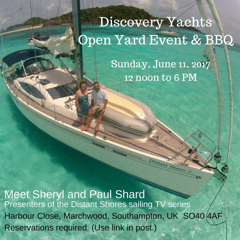 DistantShoresTV's tweet photo. Meet us @DiscoveryYachts Open Yard Event on Sun June 11, 12PM-6PM. Marchwood, Southampton UK SO40 4AF. RSVP https://t.co/3sdWJ3vRAL https://t.co/8pYdevU6pU