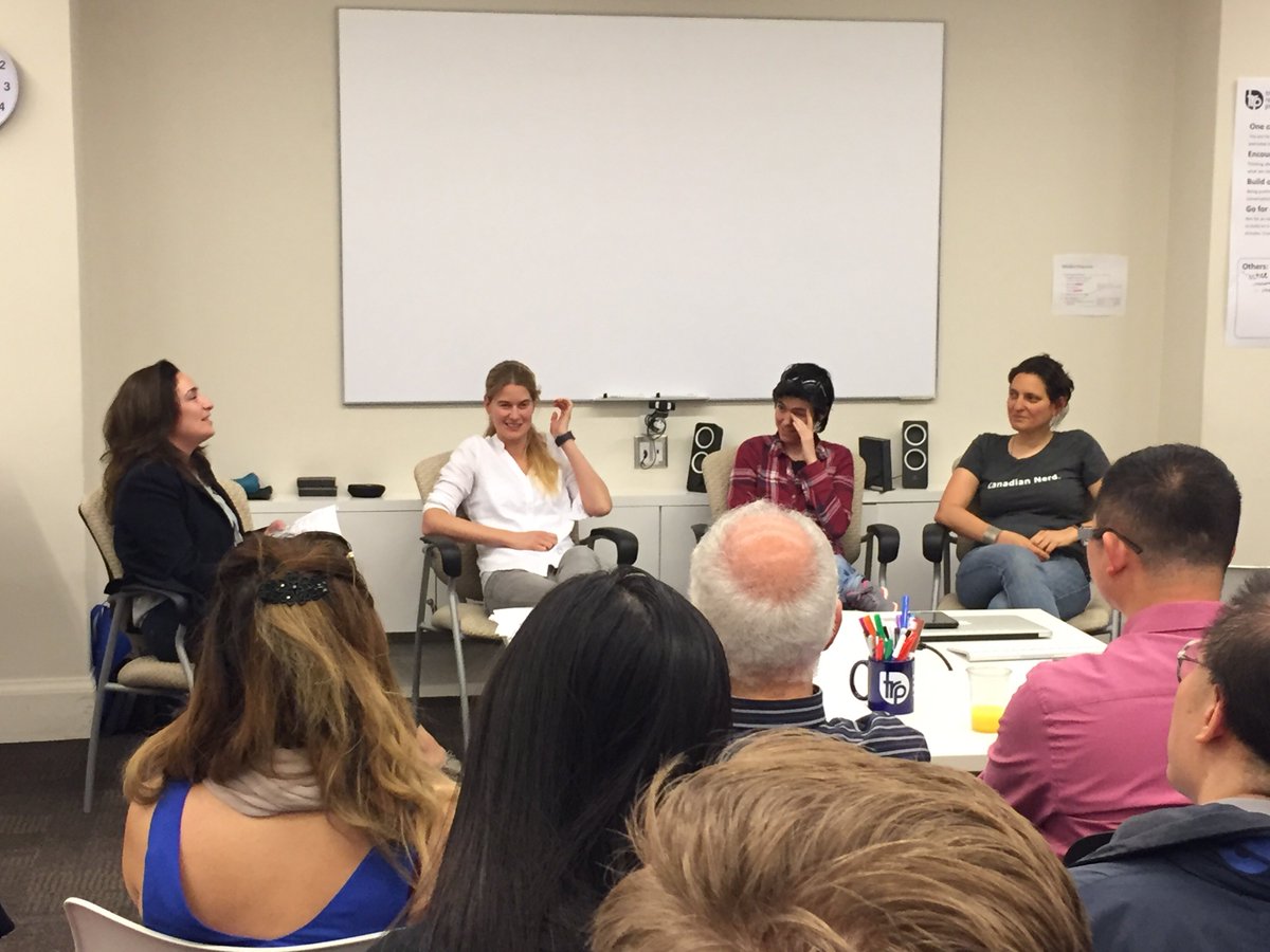 GYBORobotics's tweet photo. Great panel: Drs. Fidler and Urtasun, @vectorinst Dr. Givoni, Kindred.ai on #robotics #ai and #diversity #WinRSeries https://t.co/XVlqP9QtQx